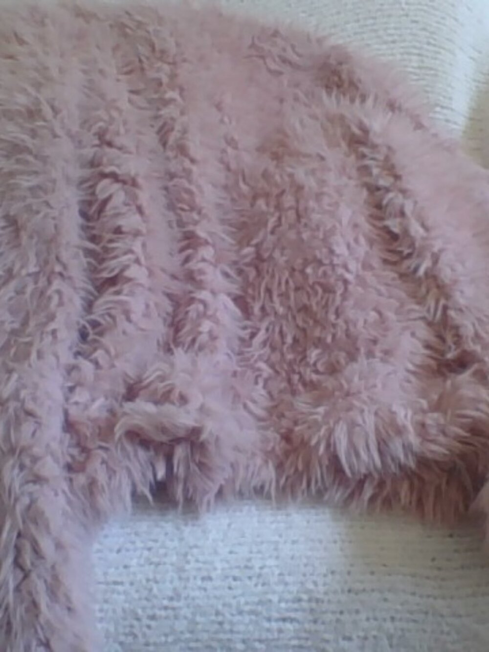 H&M Pink Faux Fur Shaggy Jacket - Picture 3 of 5